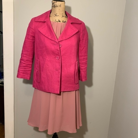 Talbots pink pea coat jacket size 2P - Picture 4 of 8